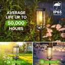 KOOPER Taller Solar Pathway Lights Outdoor, 4 Pack Upgraded Brighter Solar Garden Lights Solar Powered, Up To 15 Hours Outdoor Solar Lights for Yard Landscape Lighting Path Walkway Driveway Sidewalk
