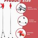 5 Pack Suction Cup Reacher Grabber Trash Picker Tool,Red,43inch | Heavy Duty Long Handy Aids Nonslip Claw Reach Tool for Elderly Pick up Stick Arm Extension Litter Picker