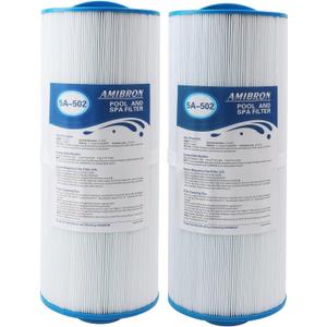 5CH-502 Replaces Marquis Spa Filter, Compatible with PPM50SC-F2M, FC-0195, Marqui spa 20041, 20091, 370-0237 2" Male Fine Thread 50 sq.ft. C-5303 Model Hot Tub Filter 2 Pack