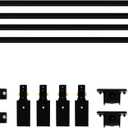 VANoopee 16FT H Track Lghting Rails H Type Track Light Rails H Track Rail Kit, End Caps & Live End Feed Connector Included, Compatible with Single Circuit 120V H Style Track System & Heads, Black