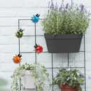 Metal Garden Wall Art Decorative Set of 4 Cute Ladybugs Outdoor Wall Sculptures
