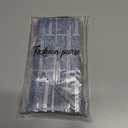 Ultra Slim Thin Denim Wallet Women RFID Blocking Credit Card Holder Bifold Long Ladies Billfold Wallet (01-Light blue)