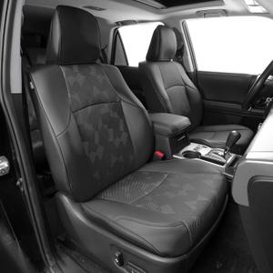 Fit for Toyota 4Runner 2010-2024(5th) Seat Covers,Custom Automotive Seat Covers Front & Rear Seat Covers Full Set,Full Coverage Luxury Leather Seat Covers for SUV (2-Row,5 Seats Model Only - Black)