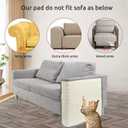 Cat Scratch Couch Protector with Natural Sisal for Protecting Couch Sofa Chair Furniture,Couch Corner Cat Ccratcher 23.6" L*19.7" W(Light Grey/Left Hand)