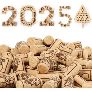Qunclay 800 Pcs Natural Wood Corks, Cork Stoppers for Bottles, DIY Craft Projects, Homemade Bottling Leak-Resistant Bottle Closures (0.87" X 1.73",Straight)