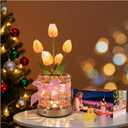 Magic Blooms for Every Moment USB Rechargeable Remote-Controlled Tulip Crystal Lamp, 12 Color Changing, 4 Flash Modes, Perfect for Home Decor, Gifts for Mom, Wife, Girlfriend, and Sister