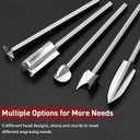 Wood Carving Drill Bits Set Compatible with Dremel Rotary Tool 7 Pcs Engraving Drill Accessories Bit Wood Crafts Grinding Woodworking Tool with 1/8 Shank for DIY Carving Drilling Micro Sculpture