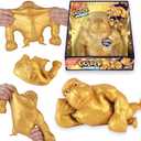 Limited Numbered Series (1 Remain of 2000 Produced) ORB Golden Funkee Monkee - Big 4.5 Pound Stretchy Monkey - Squishy, Squeeze for Stress Relief - Special Edition Collectible Toy for Kids / Adults