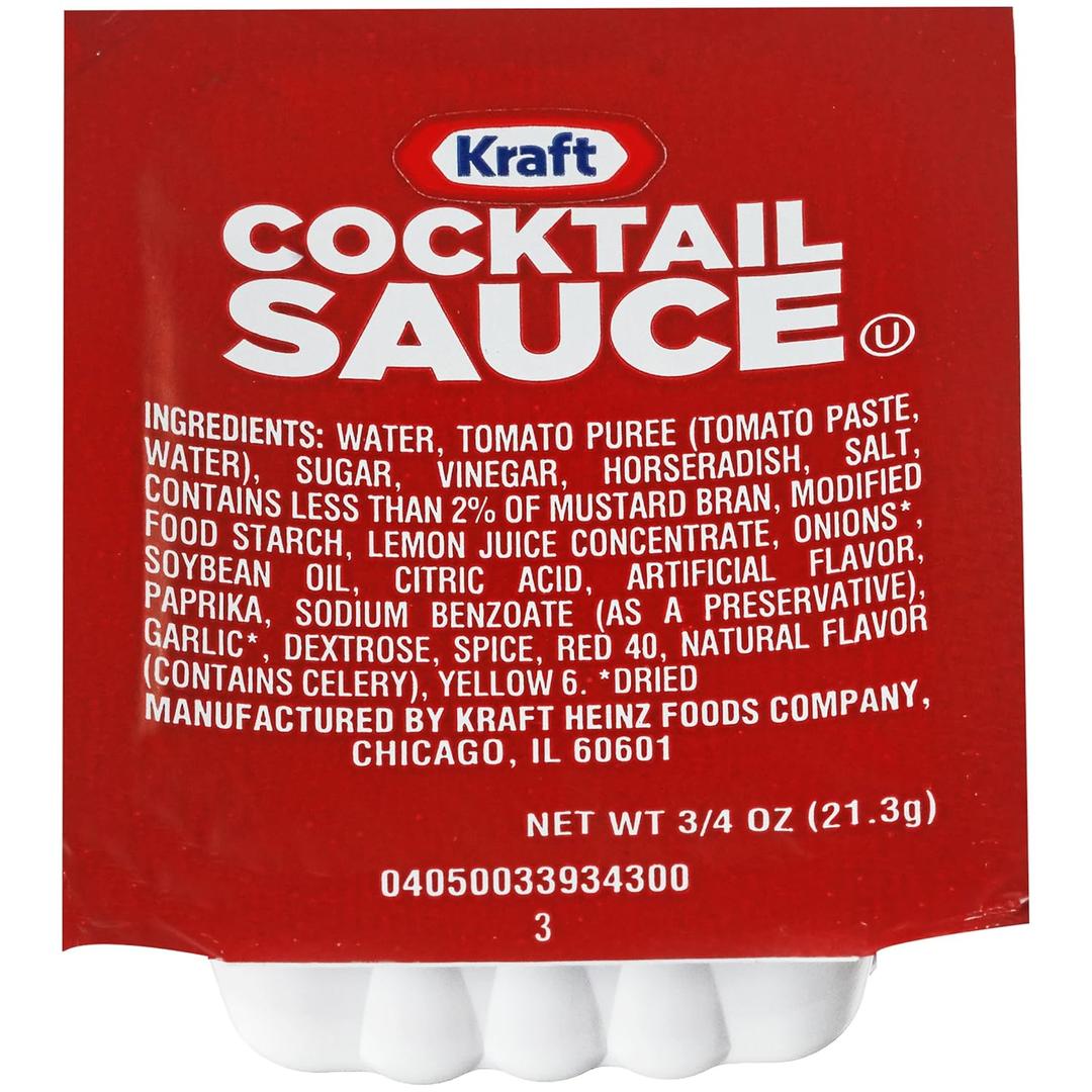 Kraft Cocktail Sauce Single Serve Packet (0.75 oz Packet, Pack of 200) (EXP 07/15/25)
