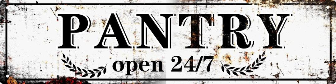 Retro Tin Metal Sign Pantry Statement Farmhouse Bathroom Wall Decor for Home Vintage Bar or Dorm Unique Gift Idea for Friends 4x16 in