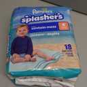 Pampers Swim Diapers - Splashers - Size 4, 18 Count, Gap-Free Disposable Baby Swimming Pants