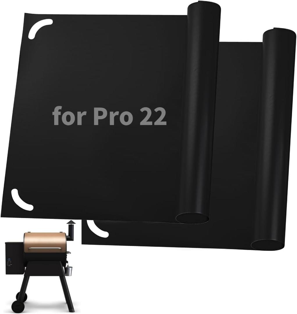 2 Pack Drip Tray Liner Compatible with Traeger Grills Pro 22, Grill Accessories for Traeger Grills Pro 22, Non-Stick Reusable