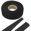 MECCANIXITY Braided Cable Sleeves Heat Shrinkable Fabric Sleeving, 1" 60ft Black 2:1 Ratio Heat Shrinkable Cord Protector for Harness Cable, Network Cable Protection, Cable Management