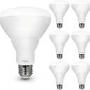 Feit Electric BR30 LED Light Bulbs, 100W Equivalent, Dimmable, E26 Standard Base, 80 CRI, 1400 Lumens, 5000K Daylight, 120V, 10 Years Lifetime, Damp Rated, 6 Pack, 100BR30DM85010KLED/6