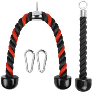 A2ZCARE Deluxe Tricep Rope Cable Attachment, 27 & 36 Inch Rope Length, Non-Slip & Easy to Grip with Snap Hook for Gym & Home Workout