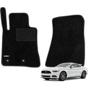 WENNEBIRD Superior Carpet Front Row Floor Mats for 2015-2025 Ford Mustang, Mustang GT, 0.6 Inch Thickness Rugs, Premium All Weather Anti-Slip Waterproof Floor Liners - 2pc