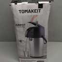 Airpot Coffee Dispenser Thermal with Pump,3L/102 Oz Insulated Stainless Steel Large Airpot Coffee Carafe Lever Action for Hot/Cold Water,Thermal Carafe for Hot Cocoa for Parties (101.4 Ounces)