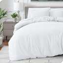 Bare Home Bedding Duvet Cover Queen Size - Premium 1800 Super Soft Duvet Covers Collection - Lightweight, Cooling Duvet Cover - Soft Breathable Bedding (Queen, White) (01 - White (No Comforter))