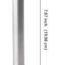Long Door Stops, 8 Inch Stainless Steel Doorstop, Brushed Door Stopper, Anti-Collision Resistance with Rubber Absorber, Doors Holder Catch Wall Protector Silver (1 Pack)