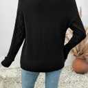 EVALESS Sweaters for Women Cable Knit Crewneck Pullover Sweater Tops Fall Winter Women's Clothing 2025 (Black, L)