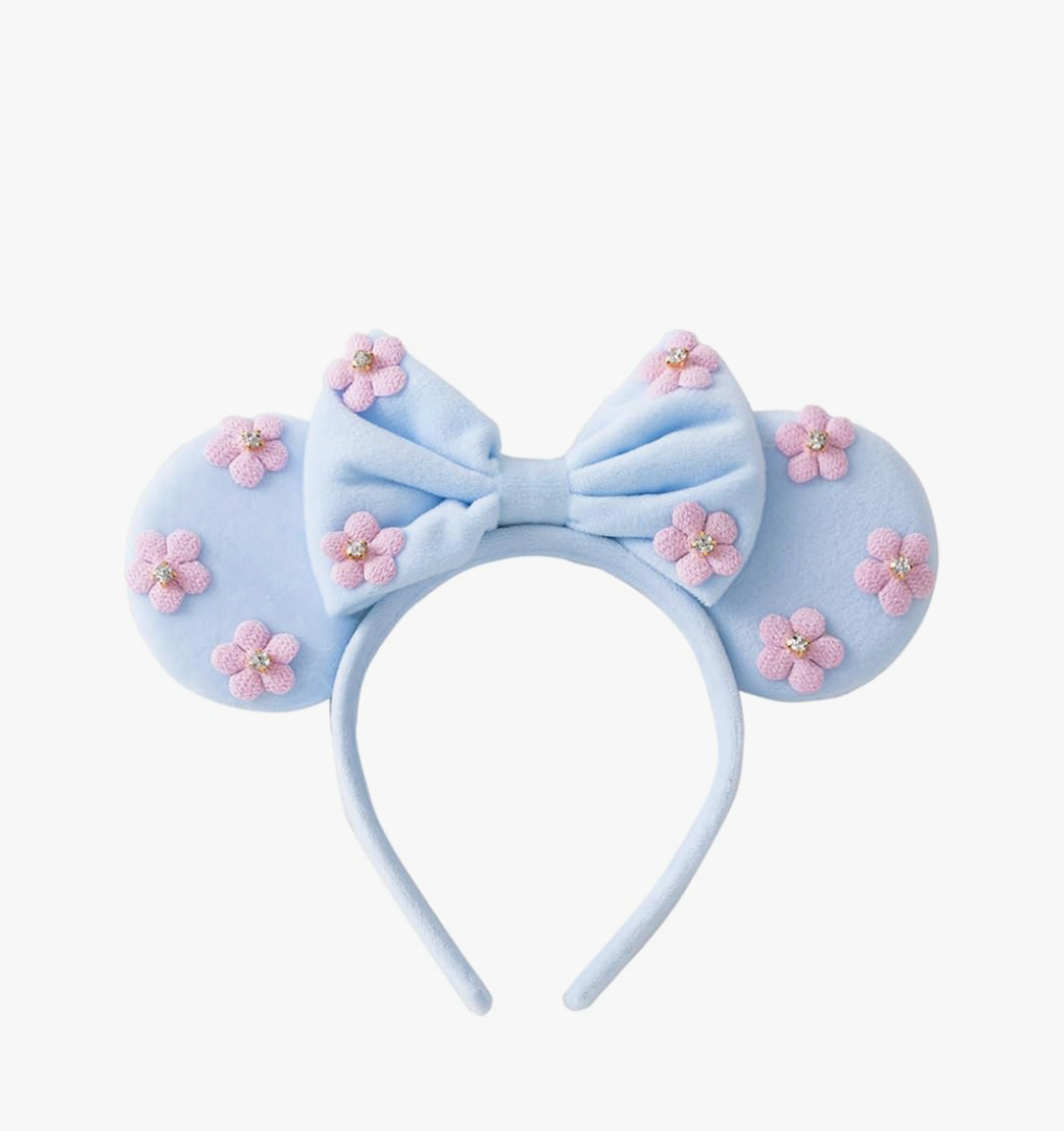 KARETT Sequins Mouse Ears Headband With Glitter Bow Cosplay Costumes Princess Party Decorations For Girls Women