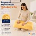 Pampkin Cervical Neck Pillow for Sleeping & Neck Pain Relief | Memory Foam Pillow with Cooling Gel | Dual Height Pillow for Side, Back & Stomach Sleepers