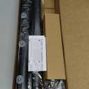 Zeerobee Curtain Rods for Windows 48 to 84, Black Curtain Rod, Adjustable 1 Inch Heavy Duty Outdoor/Indoor Modern Drapery Pole, 32"-86"