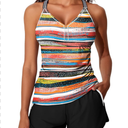 Summer Mae Modest Tankini Swimsuits for Women 2025 Two Piece Bathing Suits with Sporty Pockets Boy Shorts for Tummy Control, Size XL