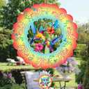 Hummingbirds Metal Wind Spinners Hummingbird Gifts for Mom Women Grandma,12inch Hanging Wind Spinner for Outdoor&Indoor Decor Wind Kinetic Ornament for Yard Garden Decoration