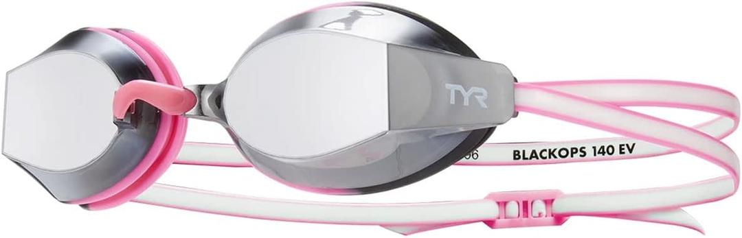 TYR Black Ops 140 EV Racing Mirrored Swim Goggles Women's Fit (Pink)