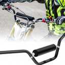 1 Pcs 7/8" 22mm Dirt Bike Handlebars with Foam Pad Atv Motorcycle Handlebars for Motocross Atv Dirt Bike Ebike (Black)