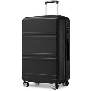 Kono 28 Inch Luggage Expandable Suitcase with Spinner Wheels TSA Lock Lightweight PC+ABS Hardside Large Checked Luggage Durable Rolling Suitcase Black