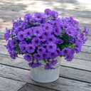 Artificial Flowers for Outdoors,UV Resistant Artificial Outdoor Flowers,Not-Fading Faux Flowers for Outdoor Planters Front Door Porch Yard Patio Garden Home Decor,12 Bundles(Purple)