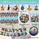 68PCS Zootopia2 Party Tableware Set, Including 6 Hanging Swirls, 1 Tablecloth (71''x42''), 20 7-inch Plates, 20 9-inch Plates, 20 Napkins, 1 Banner Zootopia Themed Birthday Party Decoration Supplies