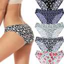 voenxe Women Bikini Underwear,Seamless Breathable Ladies Panties,No Show Comfortable Briefs Undies for Women,Hipster,5-Pack (Medium)