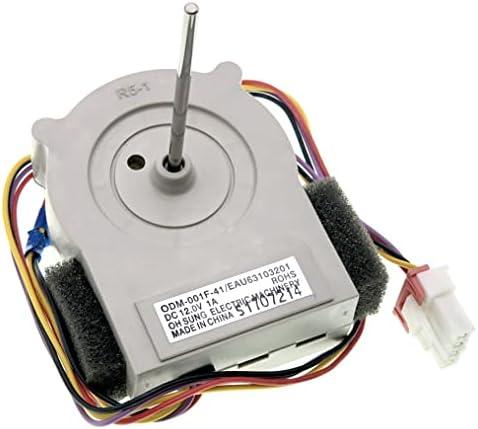 EAU63103201 ODM-001F-41 Refrigerator Evaporator Fan Motor Fit for Kenmore, Kenmore Elite and LG Refrigerator, DC 12.0V 1A Shaft Length:60mm 