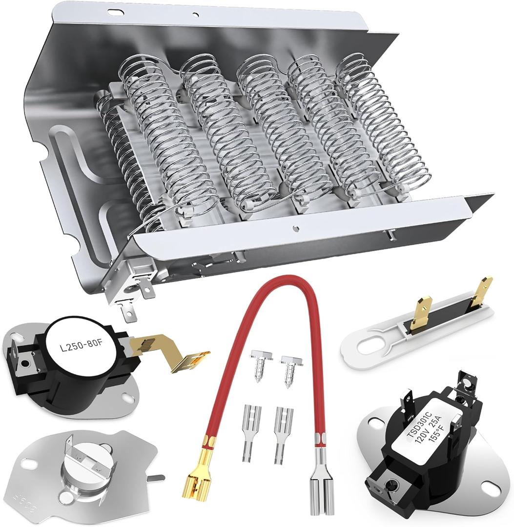 UPGRADE 279838 Dryer Heating Element for Whirlpool Wed4815ew1 Maytag Centennial Medc215ew1 Kenmore 70 80 Series Model 110 Amana Ned4655ew1 Roper Admiral, Replaces W10724237 2406026 3403585 3398064