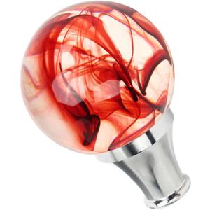 Universal Fit Gear Shift Knob with 3 Adapters - Enhance Driving Comfort for Manual Automatic Vehicles (Red)