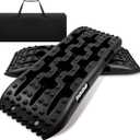 ROBLOCK 27" Recovery Traction Boards with Carry Bag, Heavy Duty Off Road Traction Boards in Mud, Snow, Sand, for Cars, Pickups, SUVs, RVs, Black