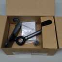 LISEN Cell Phone Stand Phone Holder for Desk Office Decor, Office Desk Accessories Gifts Women PC Gaming Essentials iPhone Stand Gadgets Men Fit OtterBox Case Switch iPad Air Tablet 4-10 in (BLACK)