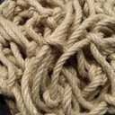 Jute Hemp Rope Net(6ftx18ft), Heavy Duty Natural Climbing Safety Rope Netting Balcony Stairs Fence Garden Playground Protection Net Indoor & Outdoor Decor Rope Net