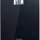 NUTRI FIT Digital Bathroom Scale Body Weight Scales 400 lbs Ultra Slim Most Accurate for Gym Yoga Studio with Large Backlit Display, Black