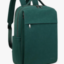 MASINTOR 15.6 inch PU Leather Laptop Backpack Purse for Women, Large College Casual Backpack Travel Bag Retro Green