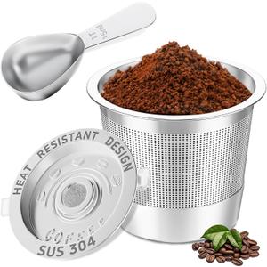 1 Pack Reusable K Cups Coffee Pods for Keurig 1.0: Stainless Steel Reusable Coffee Pods for Keurig Coffee Pods Reusable, BPA-Free, SUS 304, Scoop, Heat Resistant Handles