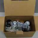 Finnhomy Stem Caster Wheels 2 Inch Heavy Duty Threaded Swivel Casters 1/4" - 20 x 1 with Brake Set of 4 for Wire Shelve Wheel Anti-wear Smooth Casters, Black