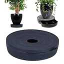 PotKeeper Plant Saucer Plant Tray – Stylish Round Plant Stand for 6, 8, 10, 11 Inch - Plant Pot Saucer for Indoor & Outdoor Use on Patio or Balcony – Keeps Floor Clean, Easy to Maintain – Dark Gray