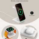 GEEKERA 3 in 1 Wireless Charging Station for Apple, Fast Wireless Charger Stand Dock for iPhone 17 16 15 14 13 12 11 Pro Max Plus XR XS X, Apple Watch Ultra/11/10/9/SE/8/7/6/5/4/3/2, AirPods Pro/4/3/2