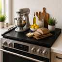 Wood Stove Top Cover 30x22 with Handles, Black Noodle Board for Gas Stoves