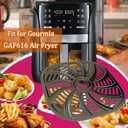 6QT Air Fryer Crisper Tray Plate for Gourmia GAF616 Air Fryers, Premium Double Layer Nonstick Coating Air Fryer Grill Plate Pan Rack Grate Shelf for 6QT Gourmia Air Fryer, Dishwasher Safe