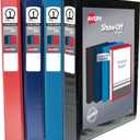 Avery Show Off View Binder Multipack, 1 Inch 3 Ring Binder, Assorted Colors, 4 Pack (12789)